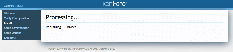 install xenforo step 4